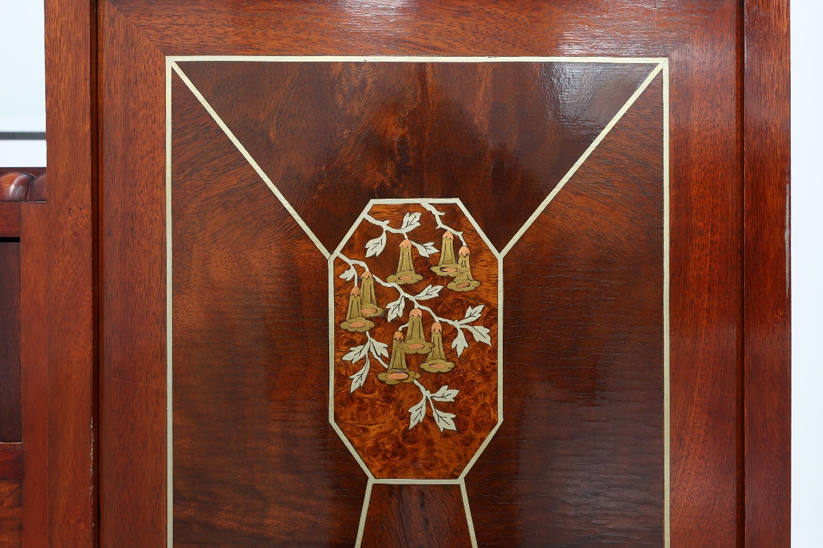 Cabinet marqueté Art Déco de De Coene, Belgique, vers 1925-photo-4