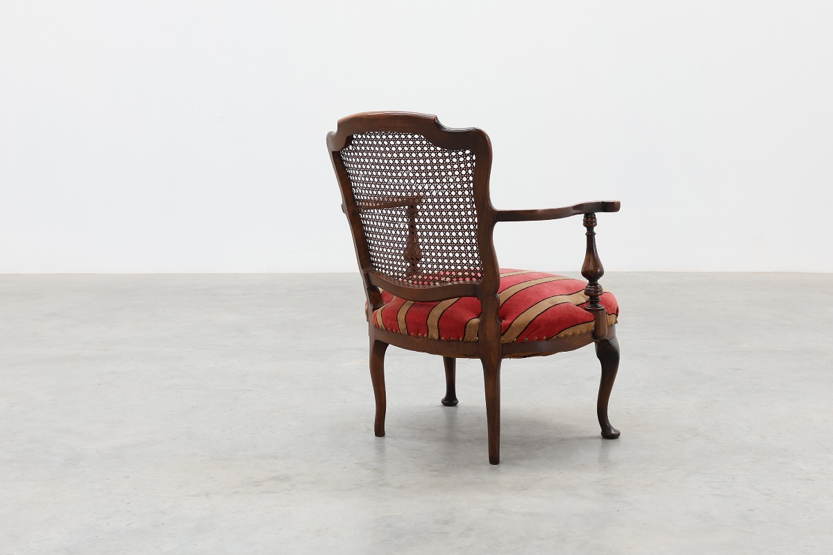 Louis xv‑style Oak And Cane Armchair, France, Circa 1890-photo-2