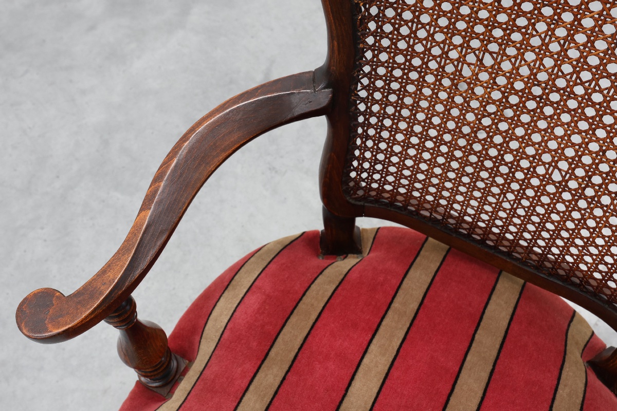 Louis xv‑style Oak And Cane Armchair, France, Circa 1890-photo-5