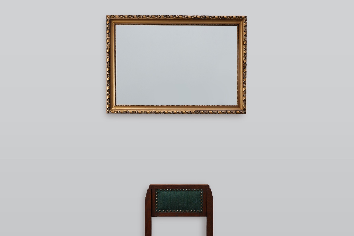 Miroir néoclassique en chêne doré, Belgique, vers 1900-photo-4
