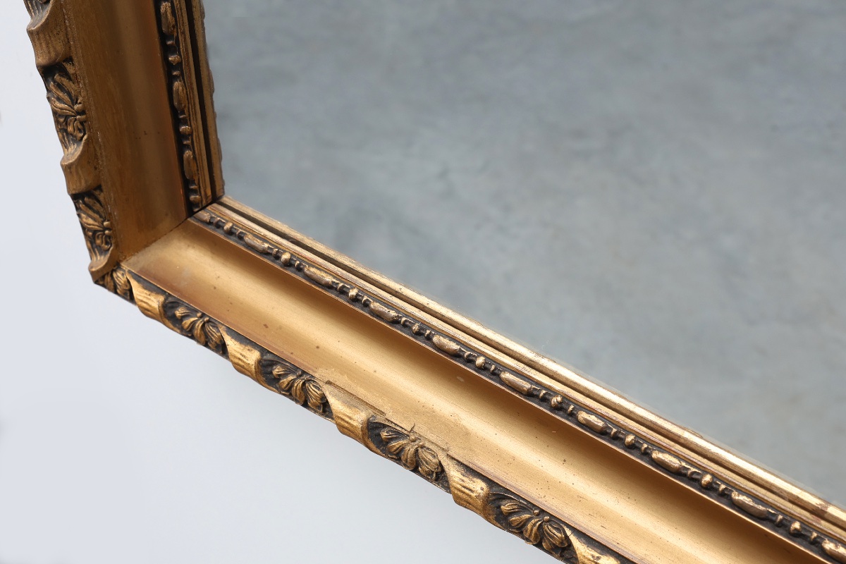 Miroir néoclassique en chêne doré, Belgique, vers 1900-photo-5