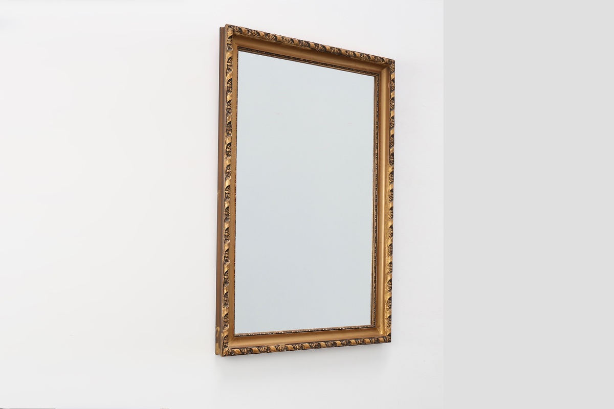 Miroir néoclassique en chêne doré, Belgique, vers 1900-photo-6