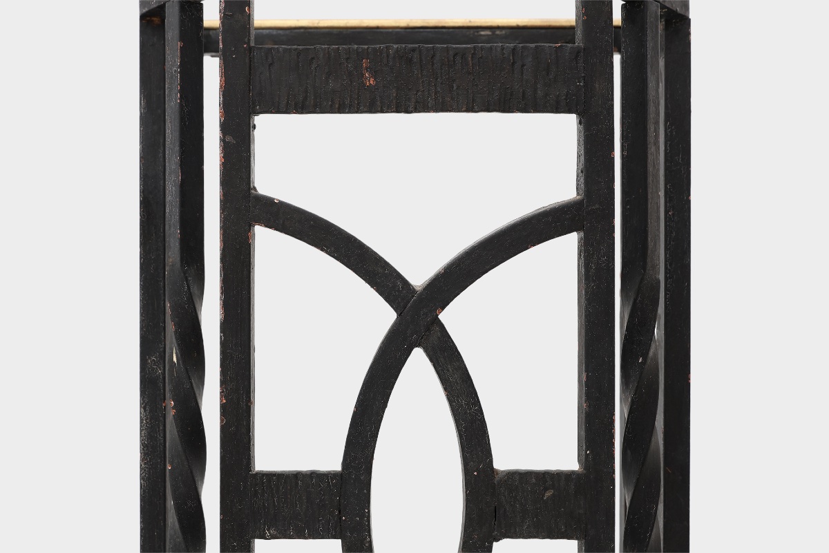 Porte-parapluie Art Déco en métal, ajouré et cerclage en laiton, Belgique, années 1920-photo-1