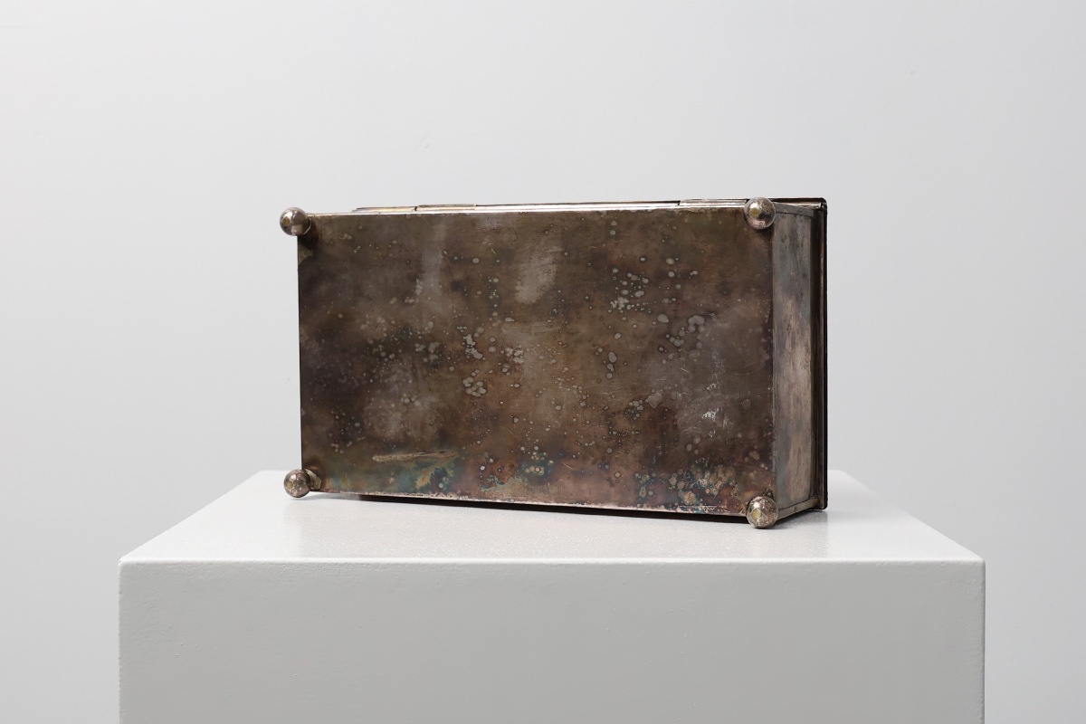 Coffret Jugendstil argenté à couvercle gravé, par Carl Deffner, Allemagne, vers 1910.-photo-6