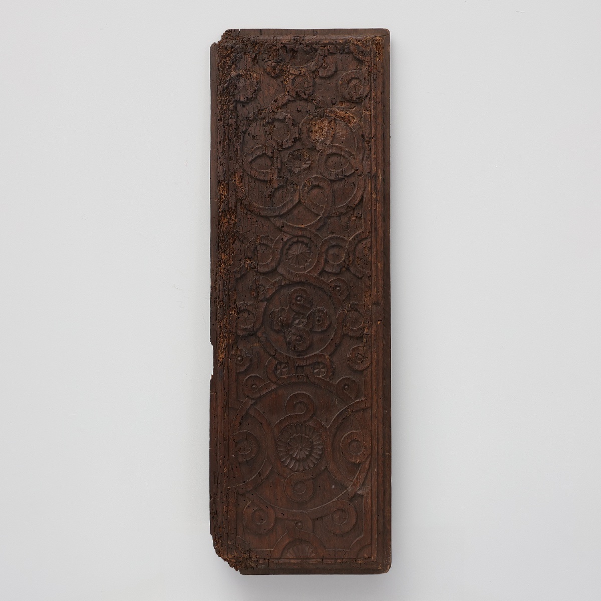 16th Century Gothic Wood Panel From France With Geometric Ornament