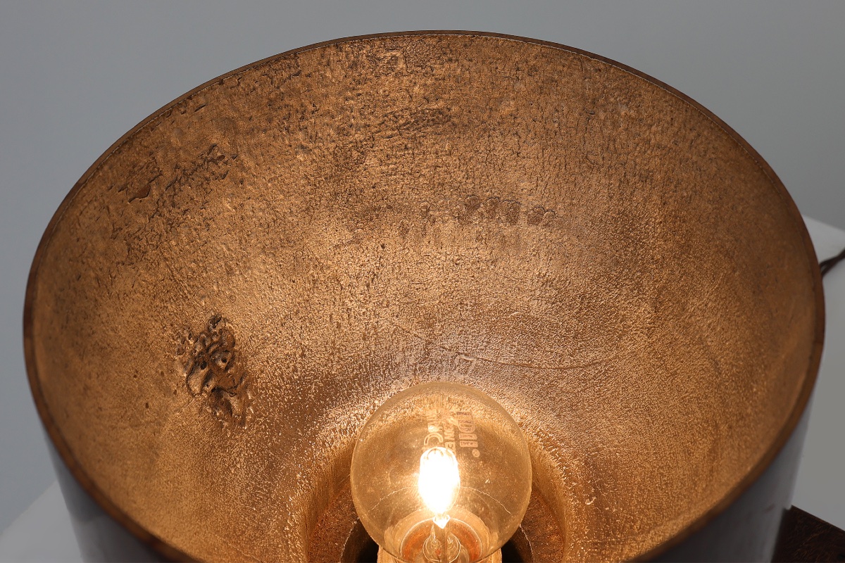 Sculptural Art Deco Wooden Uplight On Square Base, France Circa 1920-photo-4