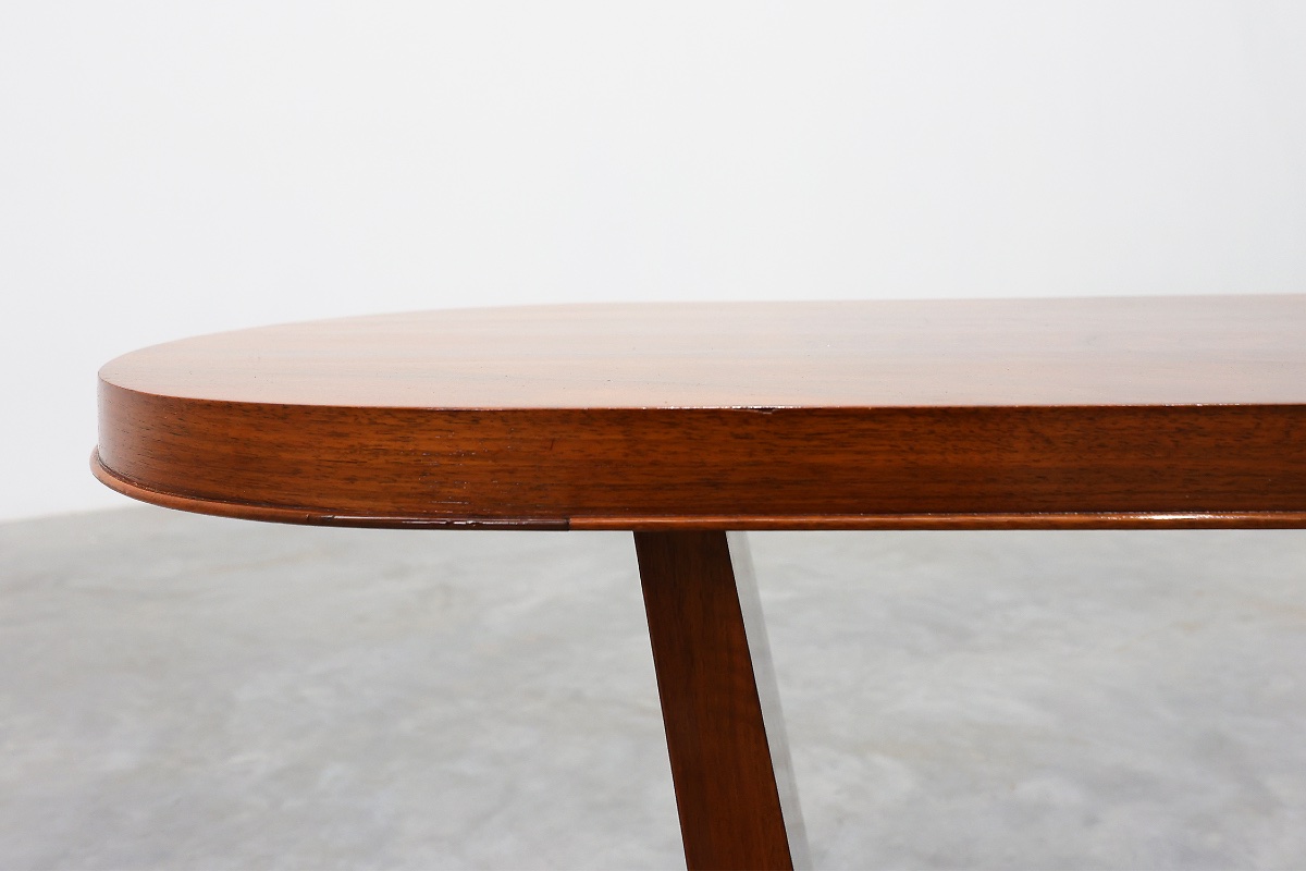 Art Deco Coffee Table In Walnut Veneer, Belgium, Circa 1920-photo-1
