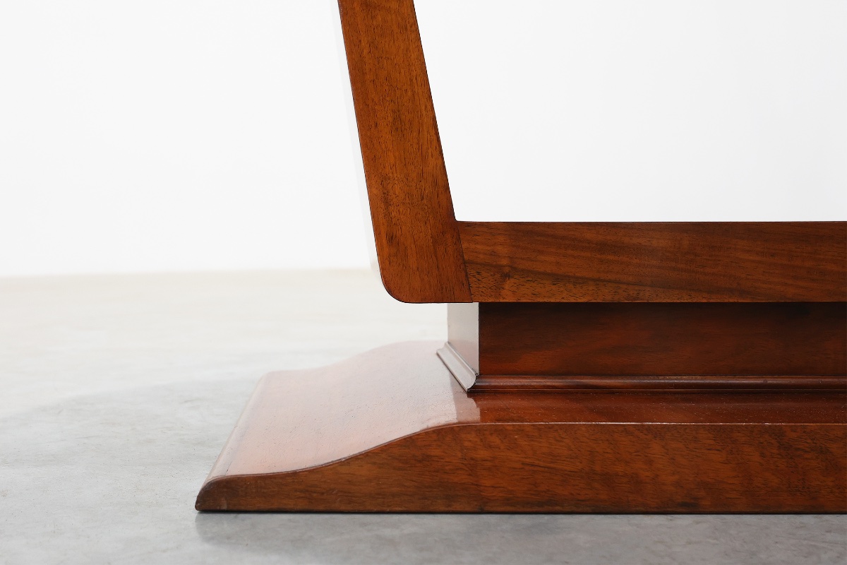 Art Deco Coffee Table In Walnut Veneer, Belgium, Circa 1920-photo-2