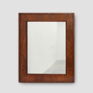 Antique Rectangular Walnut Wall Mirror, France, Circa 1880