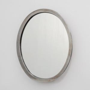 Miroir mural ovale chromé Art Déco, Belgique vers 1920