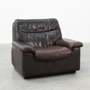Relax De Sede Ds-66 Brown Leather Armchair, Switzerland, 1960s