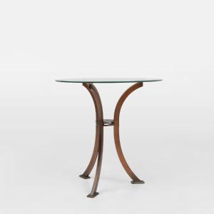 Table d'appoint de style Hollywood Regency de Belgo Chrom, Belgique, années 1980
