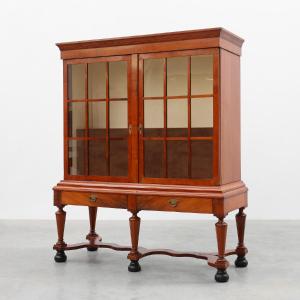 Vitrine ancienne en noyer de style Guillaume IV, Royaume-Uni, XVIIIe siècle