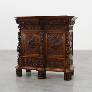 Cabinet à tableaux de style Renaissance flamande en chêne, Anvers, vers 1630