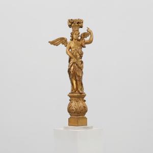 Gilded Oak Angel, Louis XVI Style, Part Of An Altar, Early 18th Century