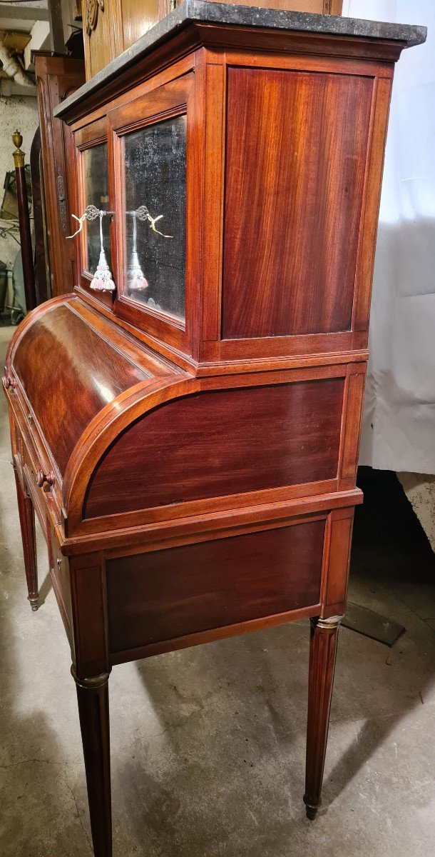 Bureau Cylindre époque Louis XVI-photo-4