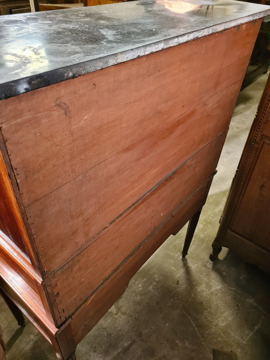 Bureau Cylindre époque Louis XVI-photo-3