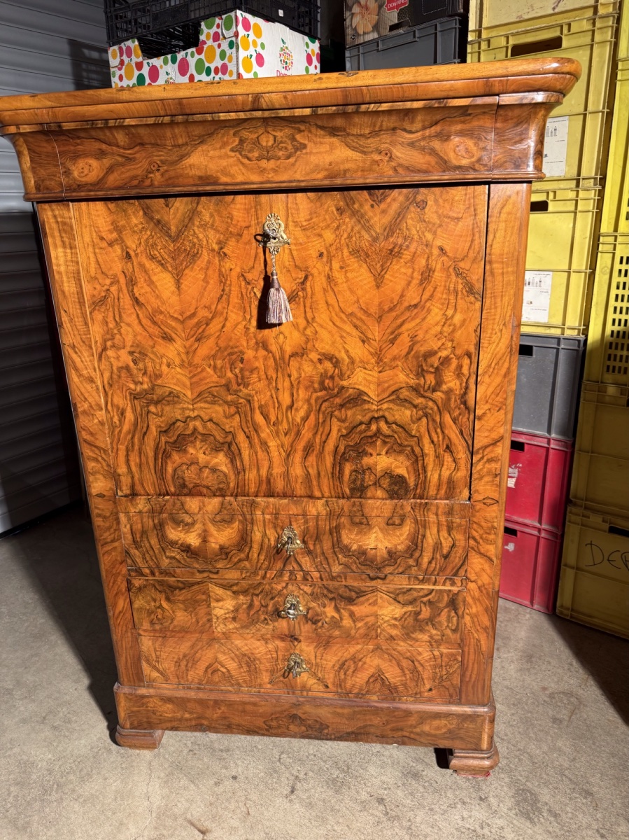 Louis Philippe Secretary Desk In Walnut-photo-4