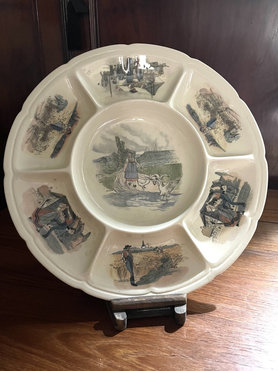Sarreguemines - plat à  8 compartiments OBERNAI 