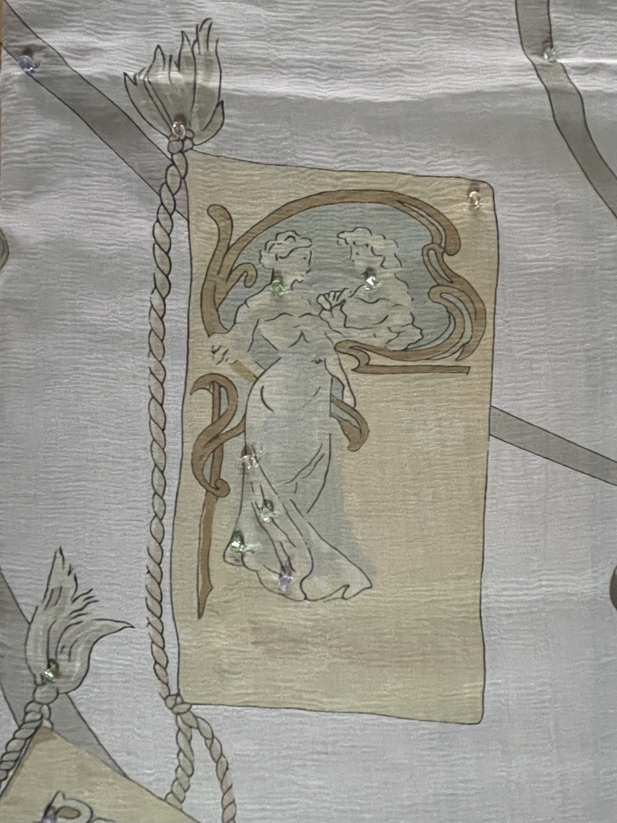 HERMÈS - Châle 140  -Carnets de bal --photo-1