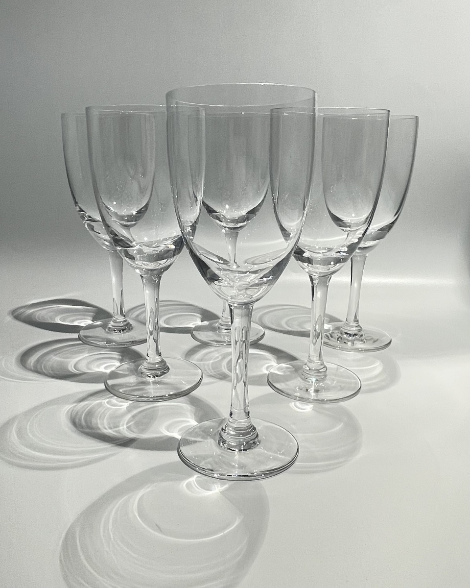 Lalique - Set Of 6 Burgundy Glasses - France Model