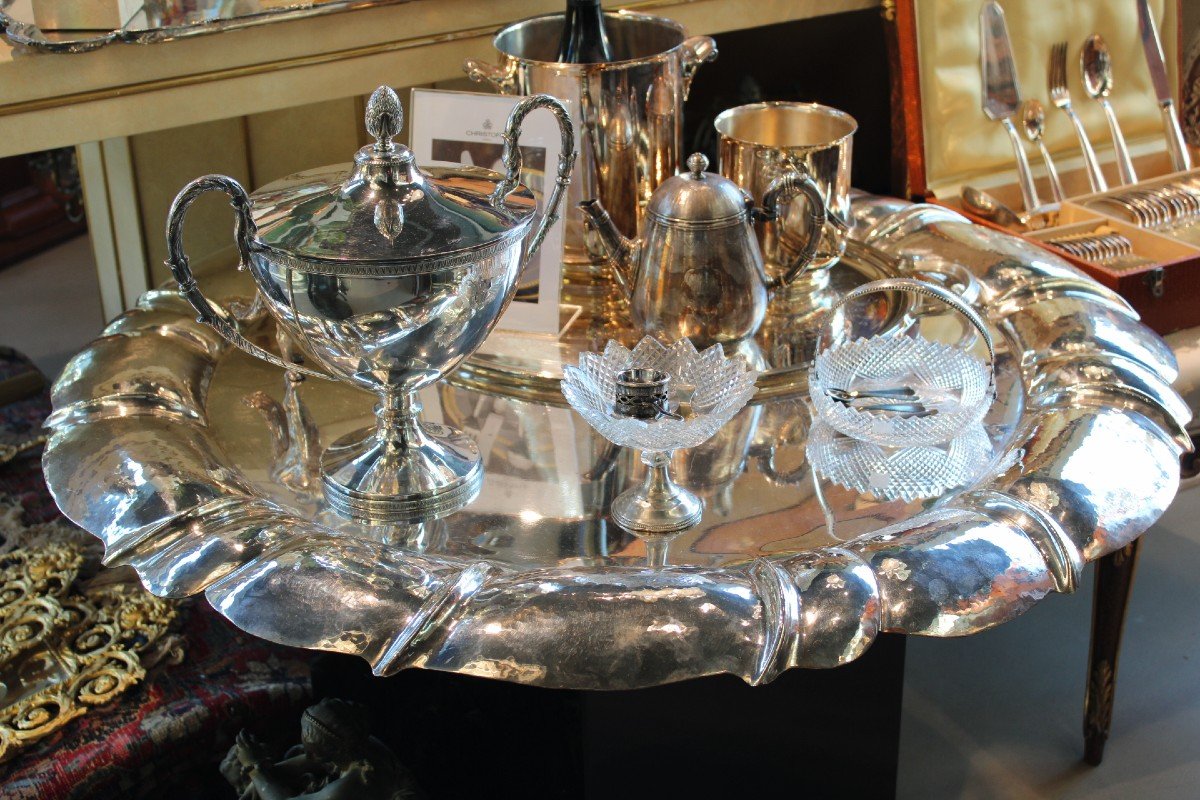 20th Century Large Silverplated Tray  -photo-1