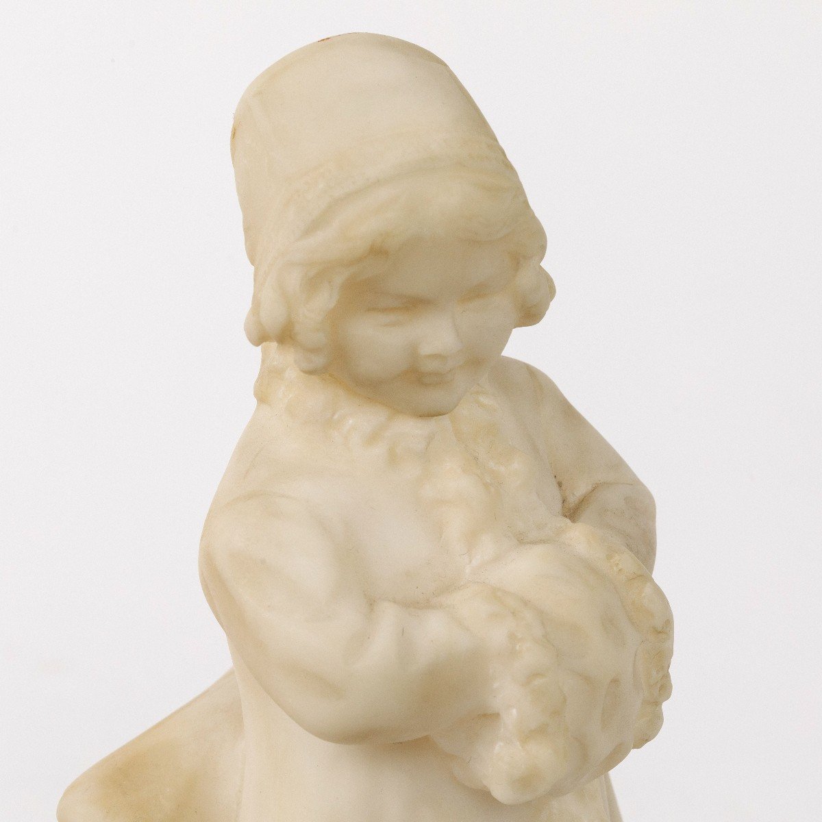 Pair Of Alabaster Sculptures 19th Century-photo-2