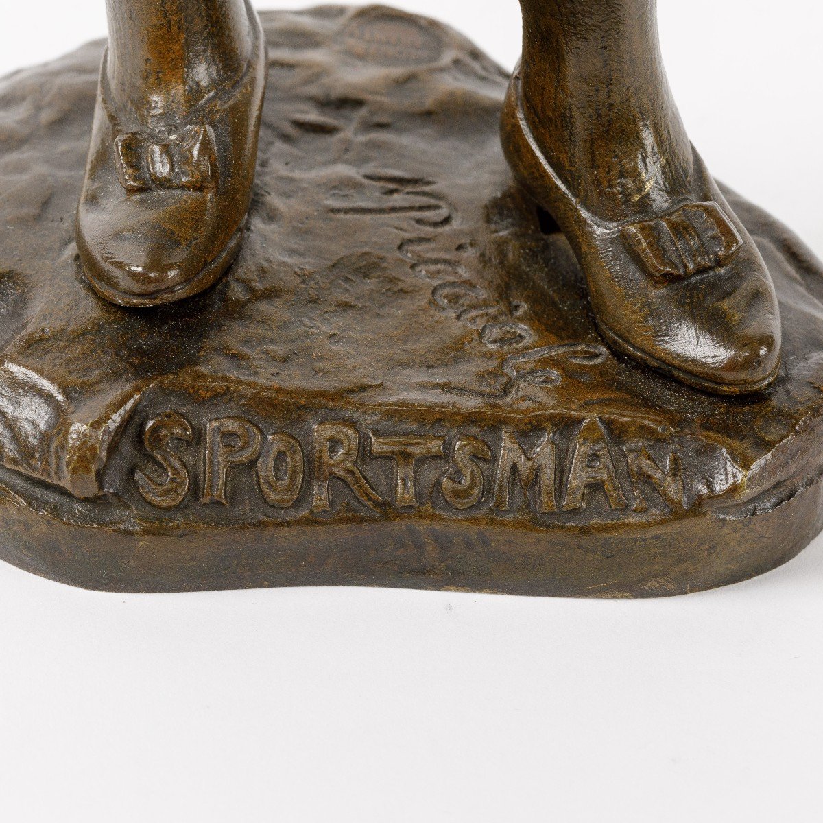 Bronze Sculpture Of A Boy "sportsman", Around 1900's Signed Picciole-photo-3