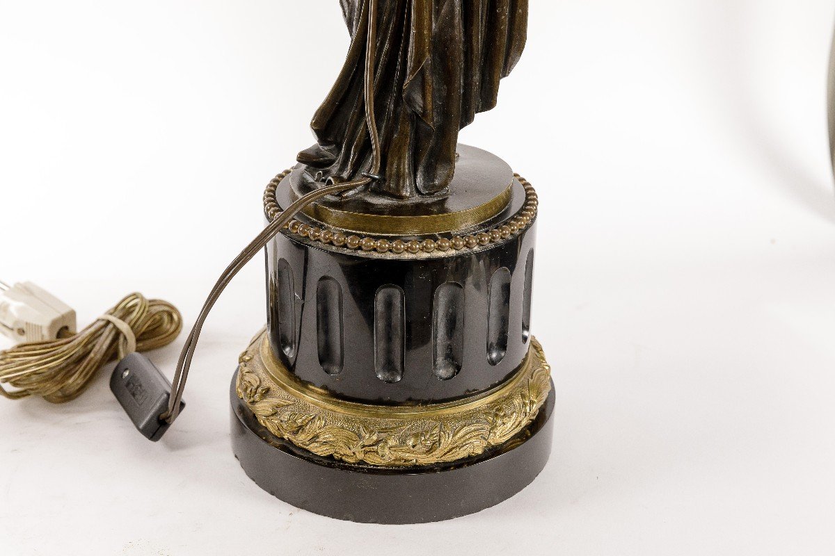 Pair Of French Bronze Napoleon III Period Table Lamps-photo-7