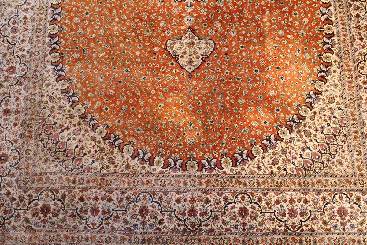 20th Extra Fine Persian Isfahan Silk Rug 300 X 193 M-photo-3