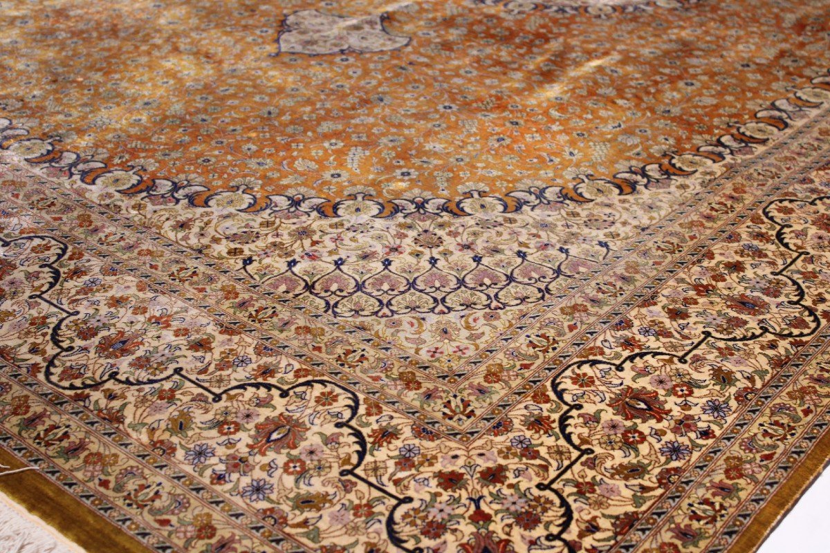 20th Extra Fine Persian Qum Silk Rug 300 X 193 M-photo-1