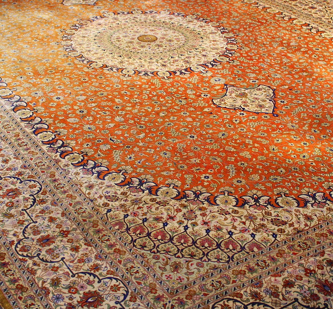 20th Extra Fine Persian Qum Silk Rug 300 X 193 M-photo-5