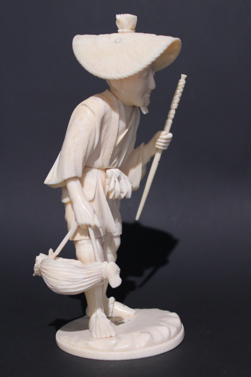 Japanese Ivory Okimono From The Meiji Period -photo-2