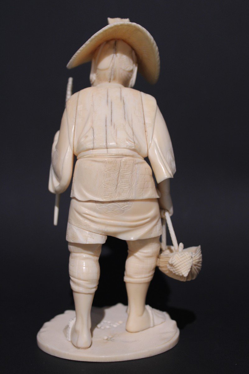 Japanese Ivory Okimono From The Meiji Period -photo-3