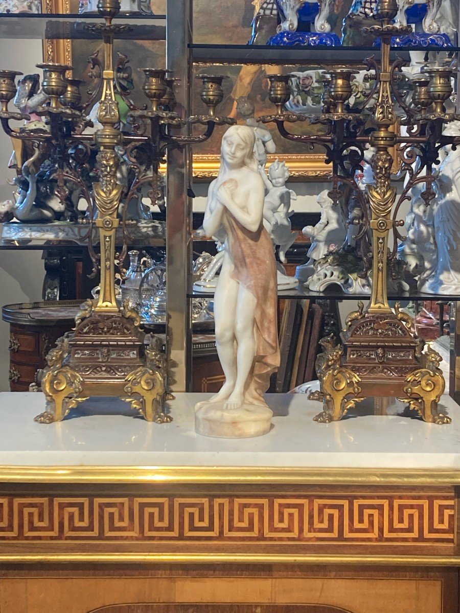 Aphrodite Alabaster Sculpture 19th Century -photo-6