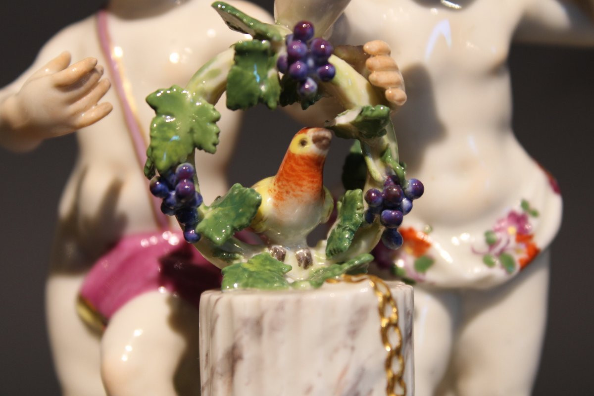 Figurine Jeune Couple En Porcelaine De Meissen Fin 19eme-photo-4