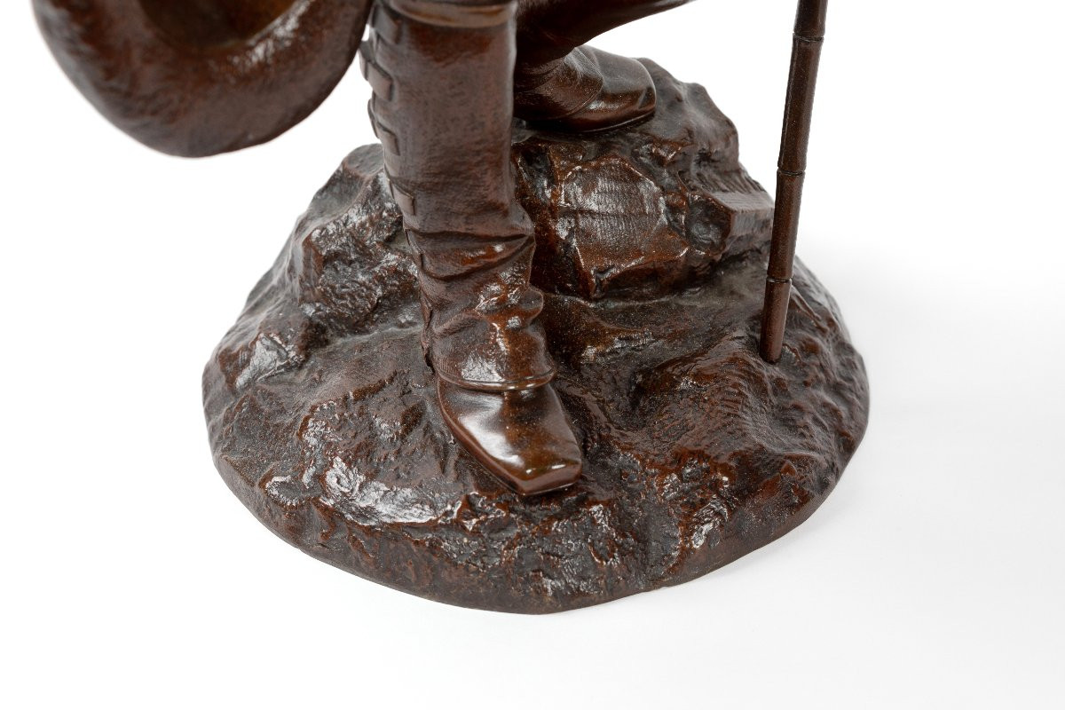 sculpture en bronze 19eme signe E. Blavier-photo-3