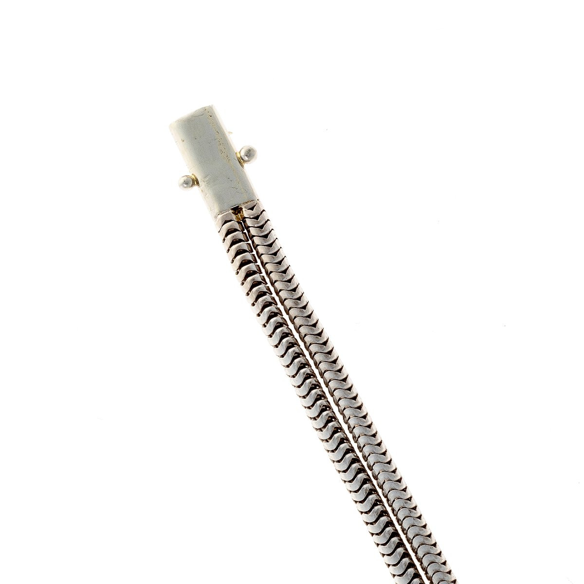 Bracelet en or blanc 18 ct avec émeraude et diamants-photo-4