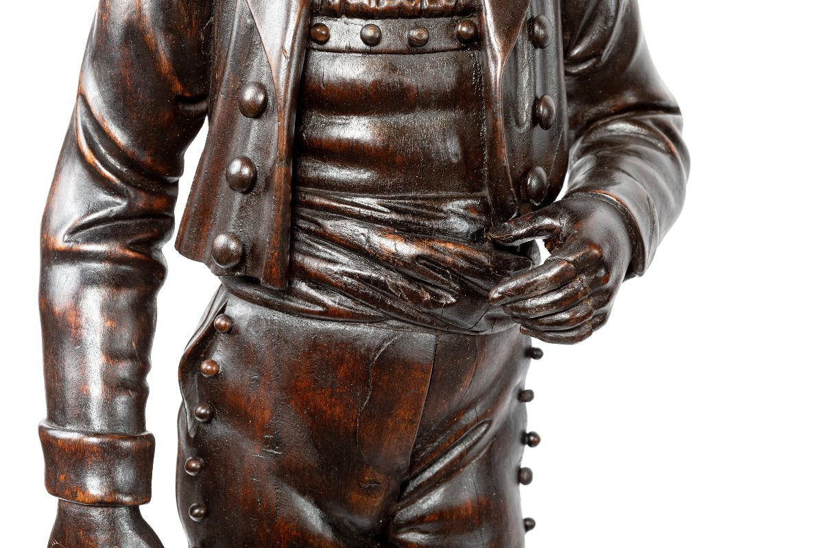 Pair Of 19th Century Wooden Sculptures -photo-4