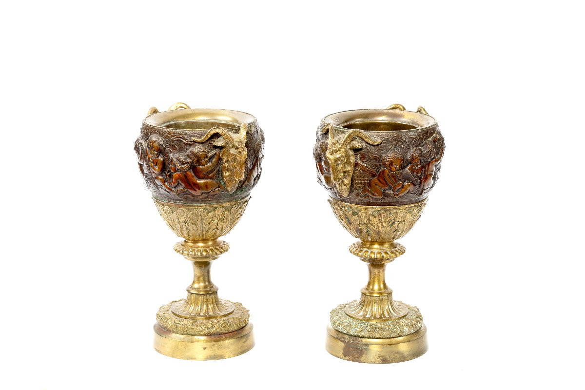 Bronze Cassolettes From The Napoleon III Period-photo-3