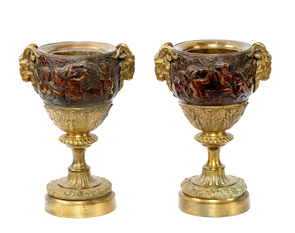 Bronze Cassolettes From The Napoleon III Period