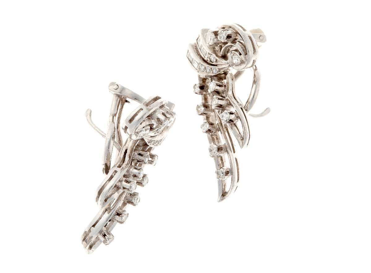 Boucles d'oreilles avec diamants-photo-2