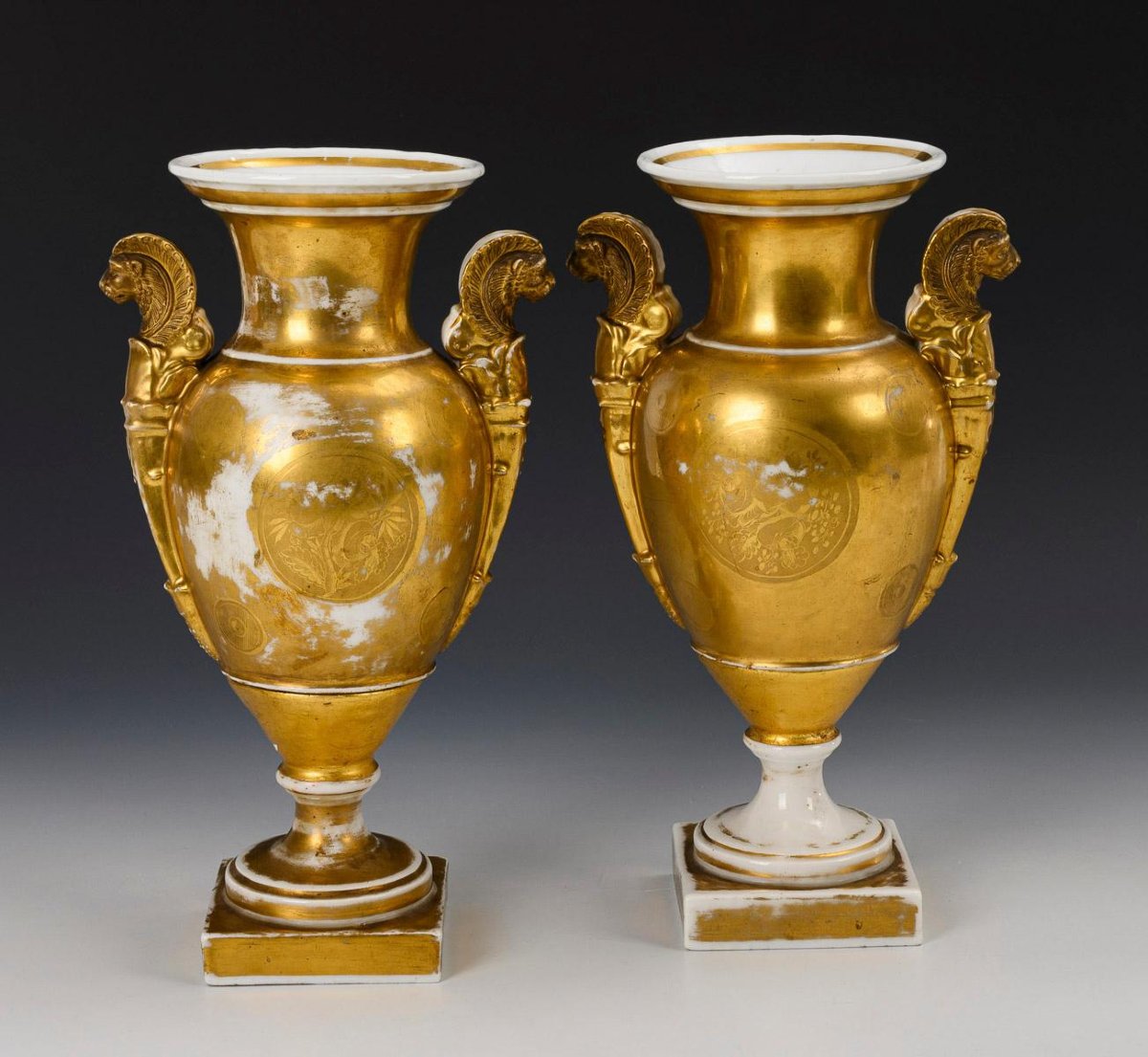 paire de vases en porcelaine peint 19eme-photo-2
