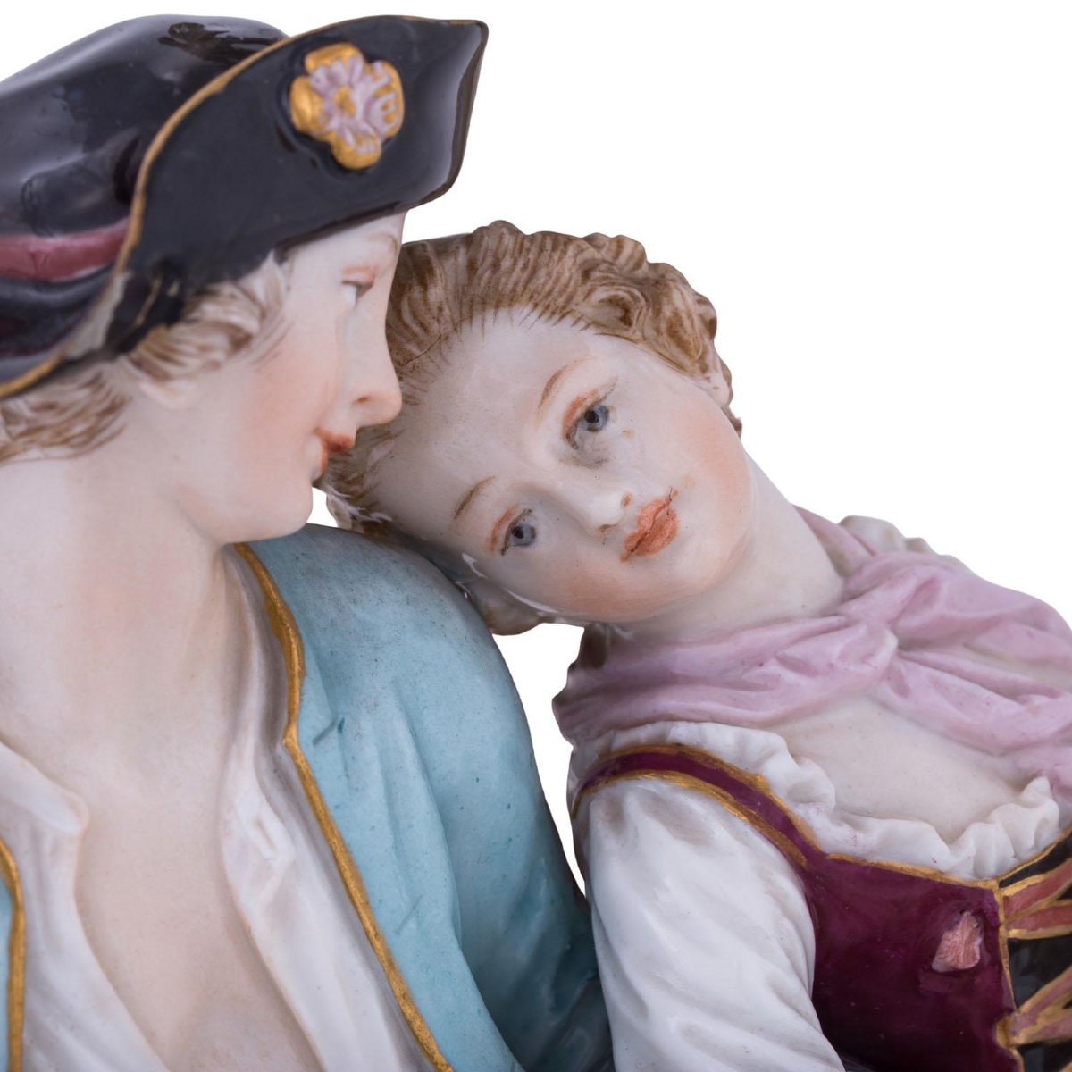 Groupe en porcelaine fin 19eme de Meissen, 1er choix, modèle Johann Joachim Kaendler 1770-1772 -photo-4