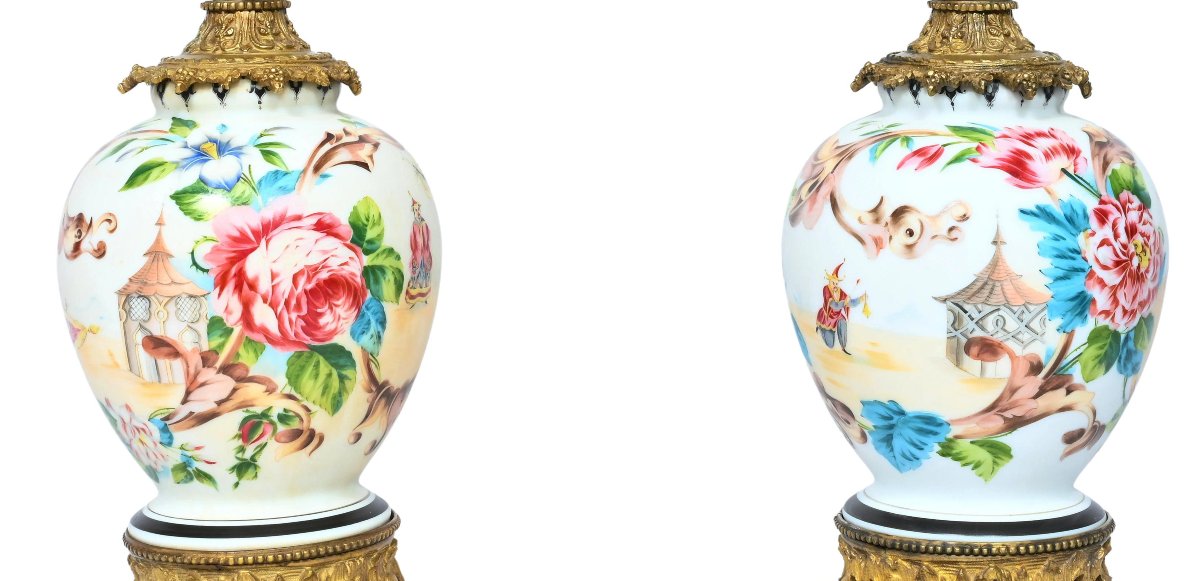 Pair Of Gilt Bronze Mounted Candelabra, In The "chinoiserie" Style, Late 19th Century-photo-2