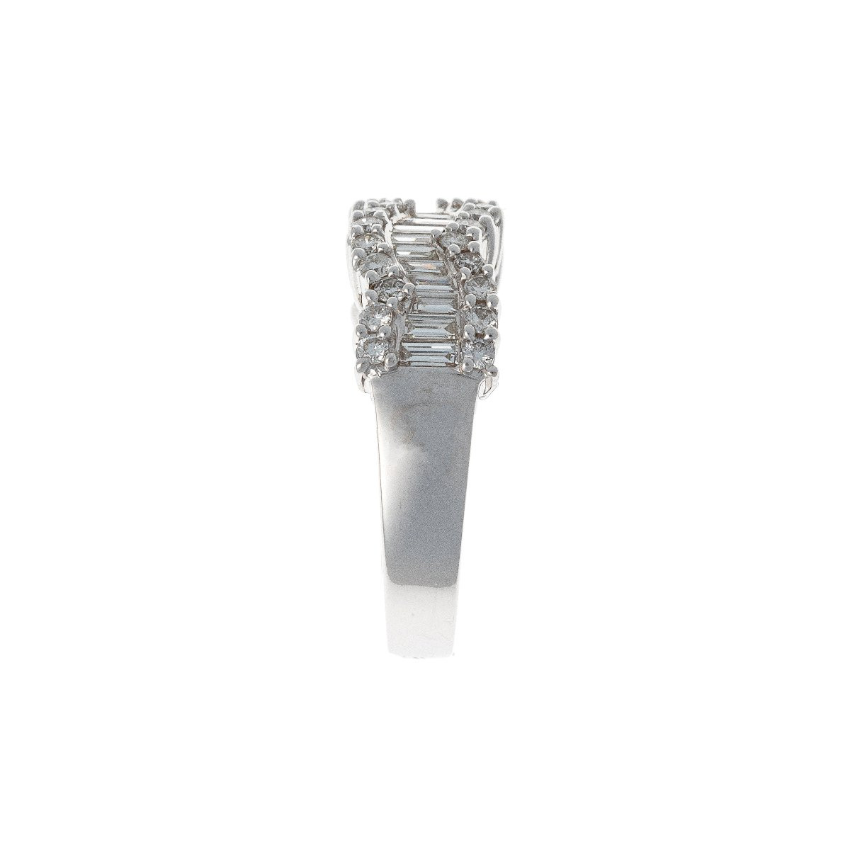 18k White Gold Ring With Diamonds-photo-3