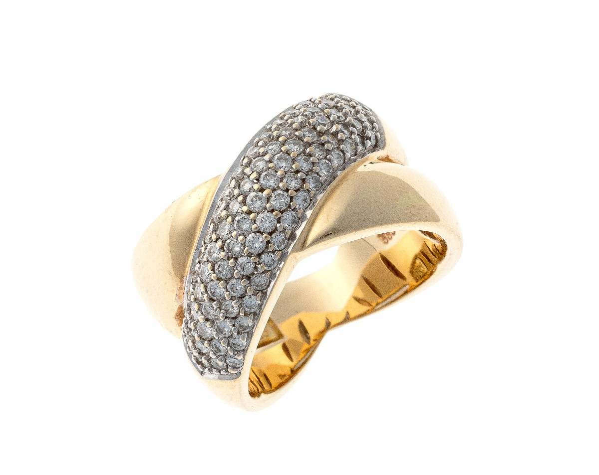 Bague CHRIST en or 14k avec diamants