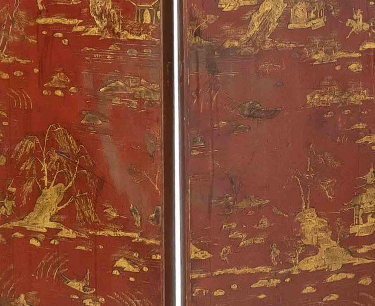 Four-panel Chinese Folding Screen Paravent-photo-2
