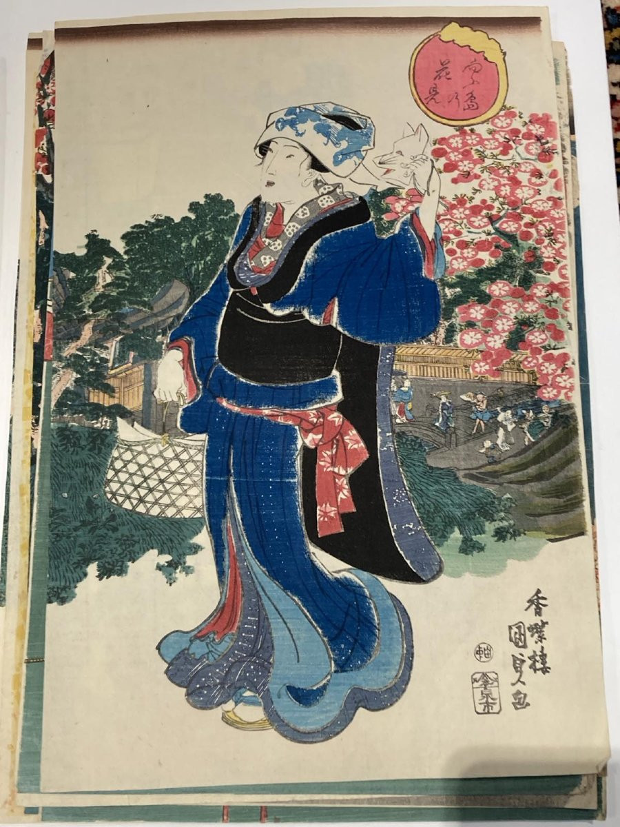 Estampes japonaises en couleurs de l'école Utagawa-photo-3