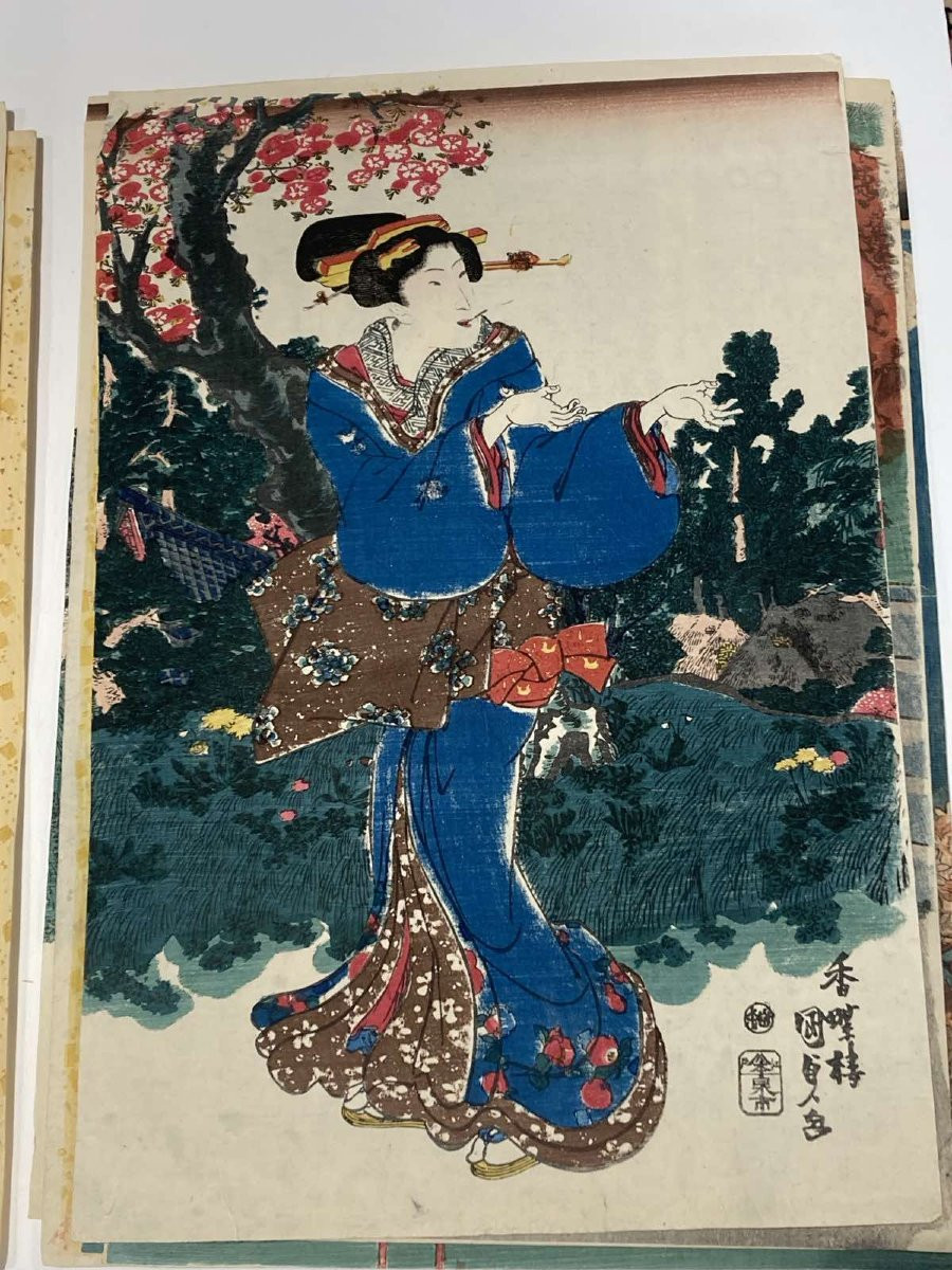 Estampes japonaises en couleurs de l'école Utagawa-photo-1